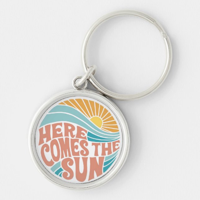 Here comes the sun keychain (Front)