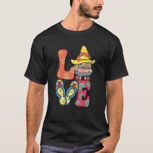 Here Comes The Sun Love Gnome Summer Retro Beach V T-Shirt