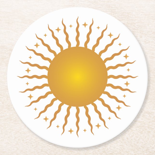 Here Comes The Sun Paper Coasters (Front)