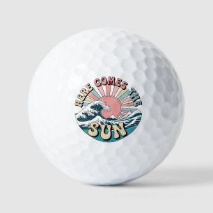Here Comes The Sun – Retro Summer Vibes Golf Balls