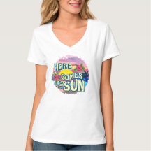 Here Comes the Sun Retro Tropical Hawaiian Beach