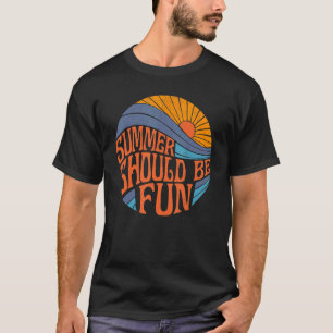 Here Comes The Sun Retro Vintage Summer Beach Trip T-Shirt