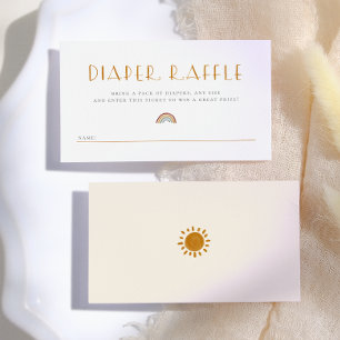 Here Comes The Sun Sunshine Diaper Raffle Enclosure Card