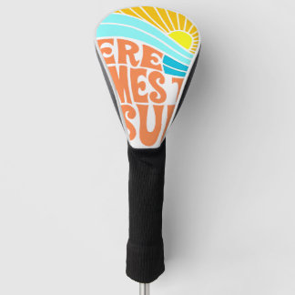 Here Comes the Sun Tee, Retro Style, Hippie Style Golf Head Cover