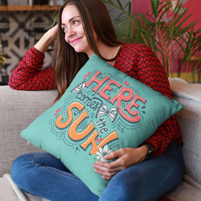 Here Comes The Sun Throw Pillow (Creator Uploaded)