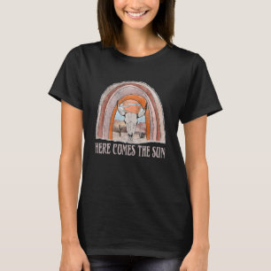 Here Comes The Sun TShirt Bull Skulls Western Rode
