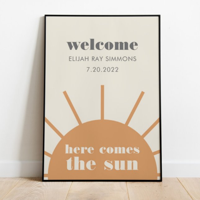 Here Comes the Sun Vintage Welcome Poster (Creator Uploaded)