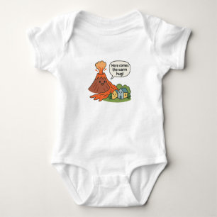 Here Comes the Warm Hug! Volcano Humour Baby Bodysuit