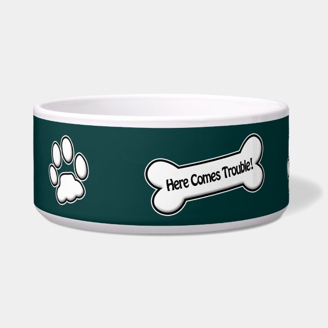 Here Comes Trouble! with White Paw Prints! (Front)