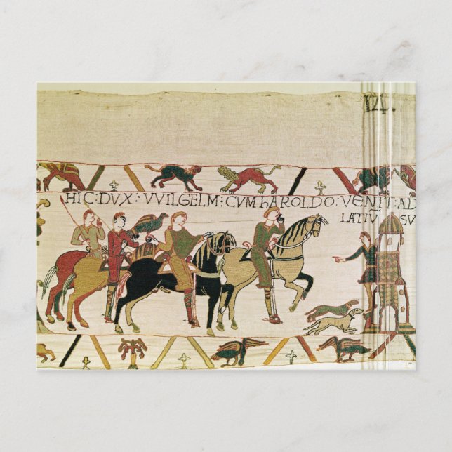 Here Duke William goes with Harold to his Postcard (Front)