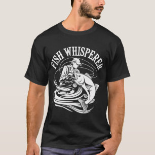 Here Fishy Fishy Colourful Fishing Design T-Shirt