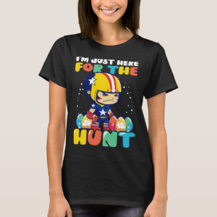 Here For Hunt Football Easter T-Shirt