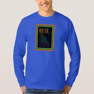 Here for now Frame Gfx Black BG T-Shirt