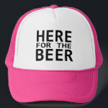 Here for the beer humour bachelorette hat<br><div class="desc">Here for the beer humour bachelorette hat</div>
