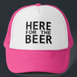 Here for the beer humour bachelorette hat<br><div class="desc">Here for the beer humour bachelorette hat</div>