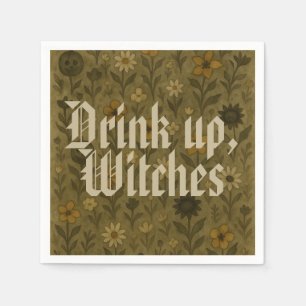 Here for the "Boos" Drink up, Witches Napkin