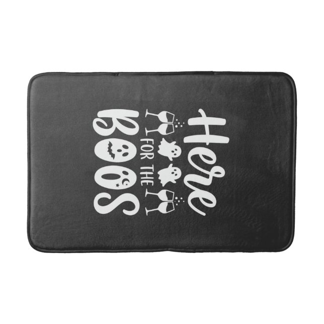 Here For The Boos Halloween Ghost Design_1 Bath Mat (Front)