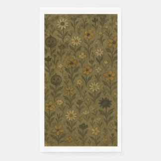 Here for the "Boos" Halloween Party - Floral Napkin