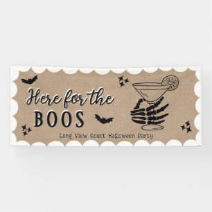 Here for the Boos Kraft Coloured Large Halloween Banner