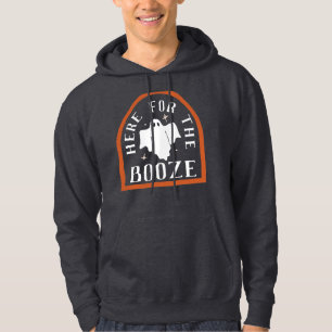 Here for the Booze Ghost Halloween Hoodie