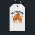 Here For the Challah Funny Jewish Hanukkah Bread Gift Tags<br><div class="desc">chanukah, menorah, hanukkah, dreidel, jewish, Chrismukkah, holiday, horah, christmas, challah</div>
