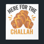 Here For the Challah Funny Jewish Hanukkah Bread Notepad<br><div class="desc">chanukah, menorah, hanukkah, dreidel, jewish, Chrismukkah, holiday, horah, christmas, challah</div>