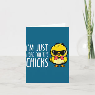 Here for the chicks cute easter boys kids toddler card