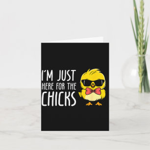 Here for the chicks cute easter boys kids toddler card