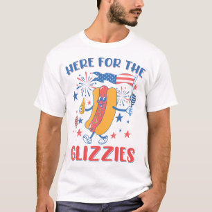 Here For The Glizzies 4Th Of July Shirt Funny Hot