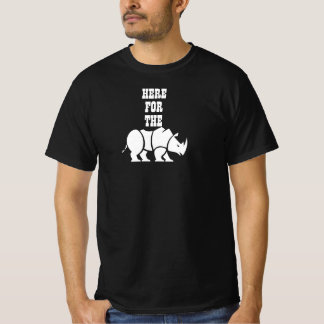 Here For The Rhino Emoji Customizable Festival T-Shirt