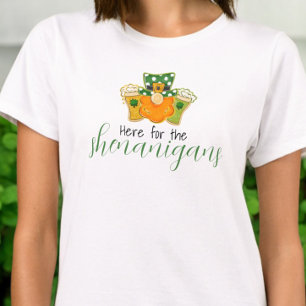 Here for the Shenanigans St. Patrick’s Leprechaun T-Shirt