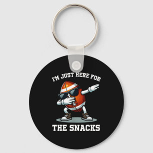 Here for the snacks american football funny womenH Keychain