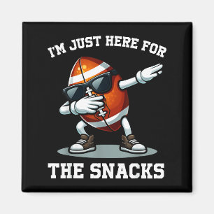 Here for the snacks american football funny womenH Magnet
