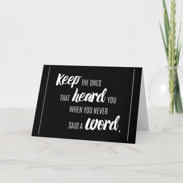 HERE FOR "YOU" WHEN EVER YOU NEED ME CARD (Front)