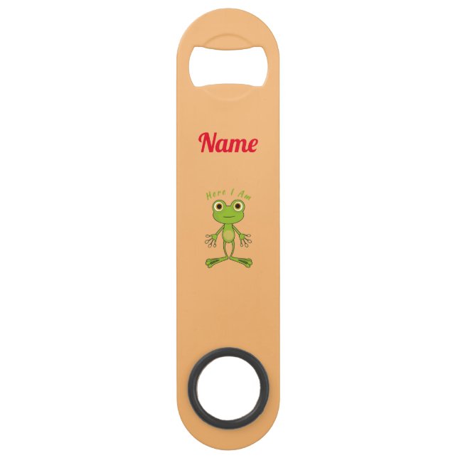 Here I am cute frog Thunder_Cove Bar Key (Front)