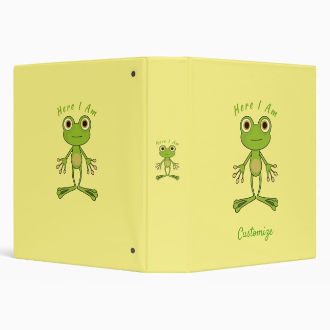 Here I am cute frog Thunder_Cove Binder (Background)