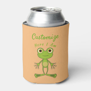 Here I am cute frog Thunder_Cove Can Cooler