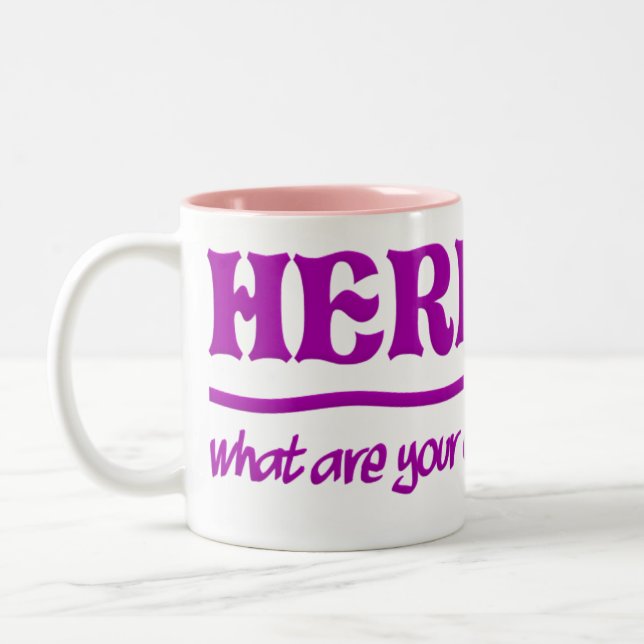 Here I Am mug - choose style & colour (Left)