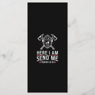 Here I Am Send Me Isaiah 68 Firefighter Menu