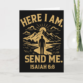 Here I Am Send Me Isaiah 6_8 Bible Verse Christian Card