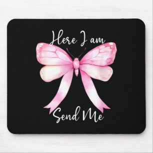 Here I Am Send Me Women Lord Send Me Christian Nk Mouse Pad