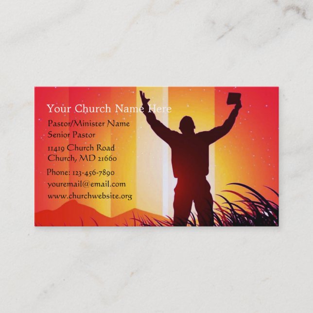 Here I Am to Worship Business/Ministry Card (Front)
