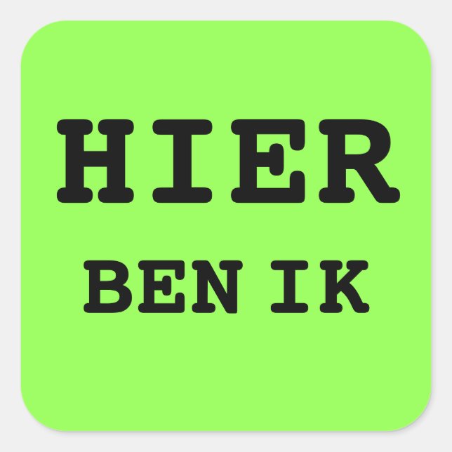 HERE I'M A suitcase sticker (Front)