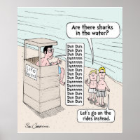 Here is a funny beach poster by Sal Caradonna