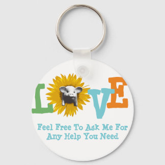Here is my LOVE by Sunflower Piggy Keychain
