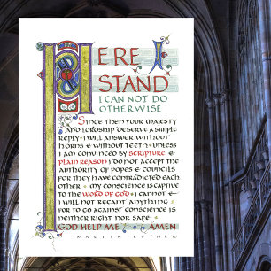HERE IS STAND GOD HELP ME MARTIN LUTHER QUOTE CANVAS PRINT
