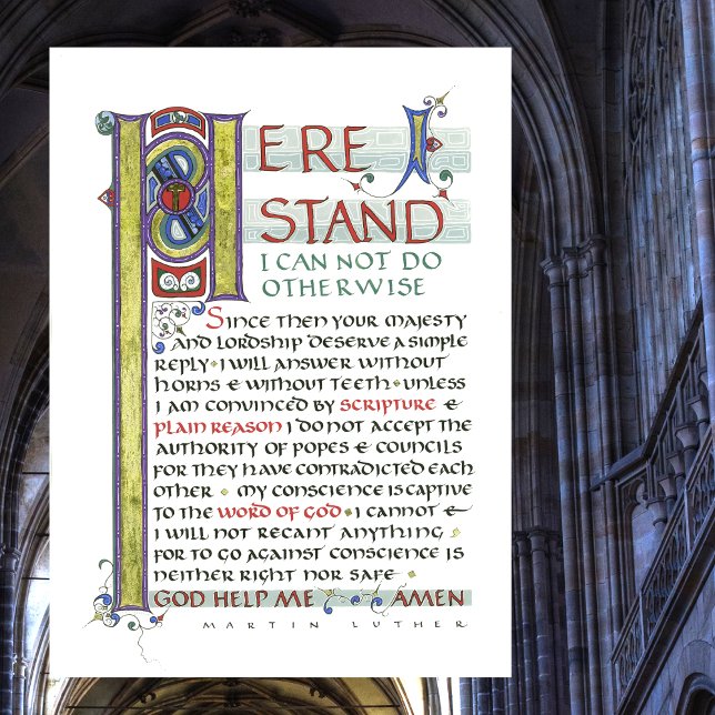 HERE IS STAND GOD HELP ME MARTIN LUTHER QUOTE CANVAS PRINT (Creator Uploaded)