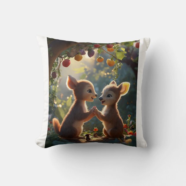 Here is the description of the image titled "A cus Throw Pillow (Front)