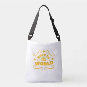 Here is the world crossbody bag