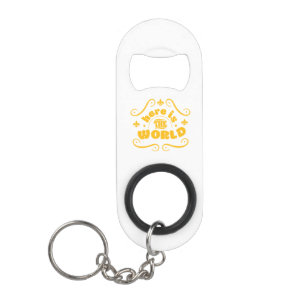 Here is the world keychain bottle opener